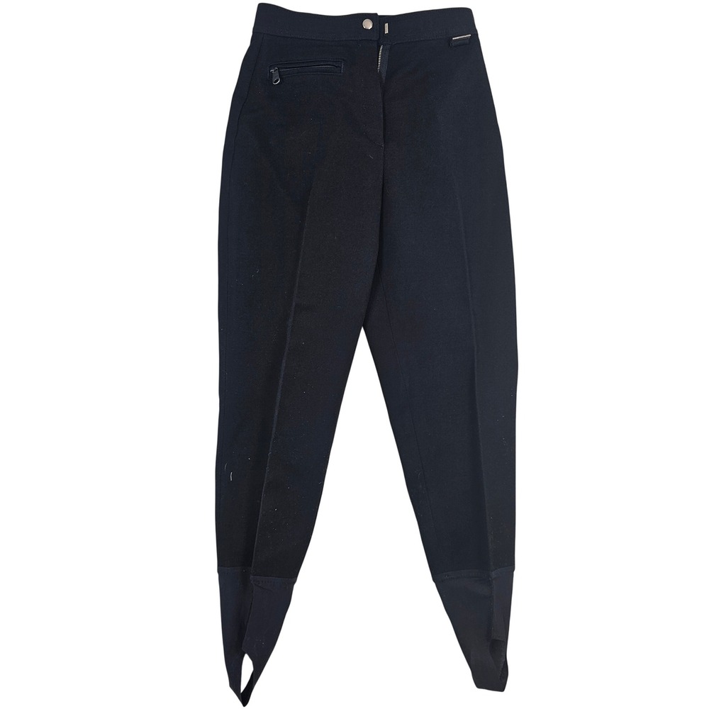 Edelweiss Vintage‎ Black High Waisted Stirrup Ski Pants Made in USA Womens